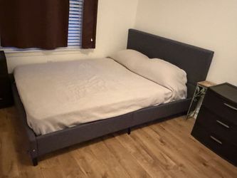 Fill size bed frame - grey