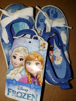 Disney Frozen Canvas Mary Jane EUC 6