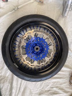 FOR SALE: 17” Supermoto Wheel Set – rims and tires