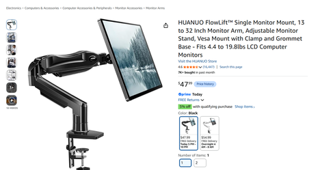24" Phillips Monitor + Triple Monitor Stand with Storage Drawer, Adjustable Length and Angle
