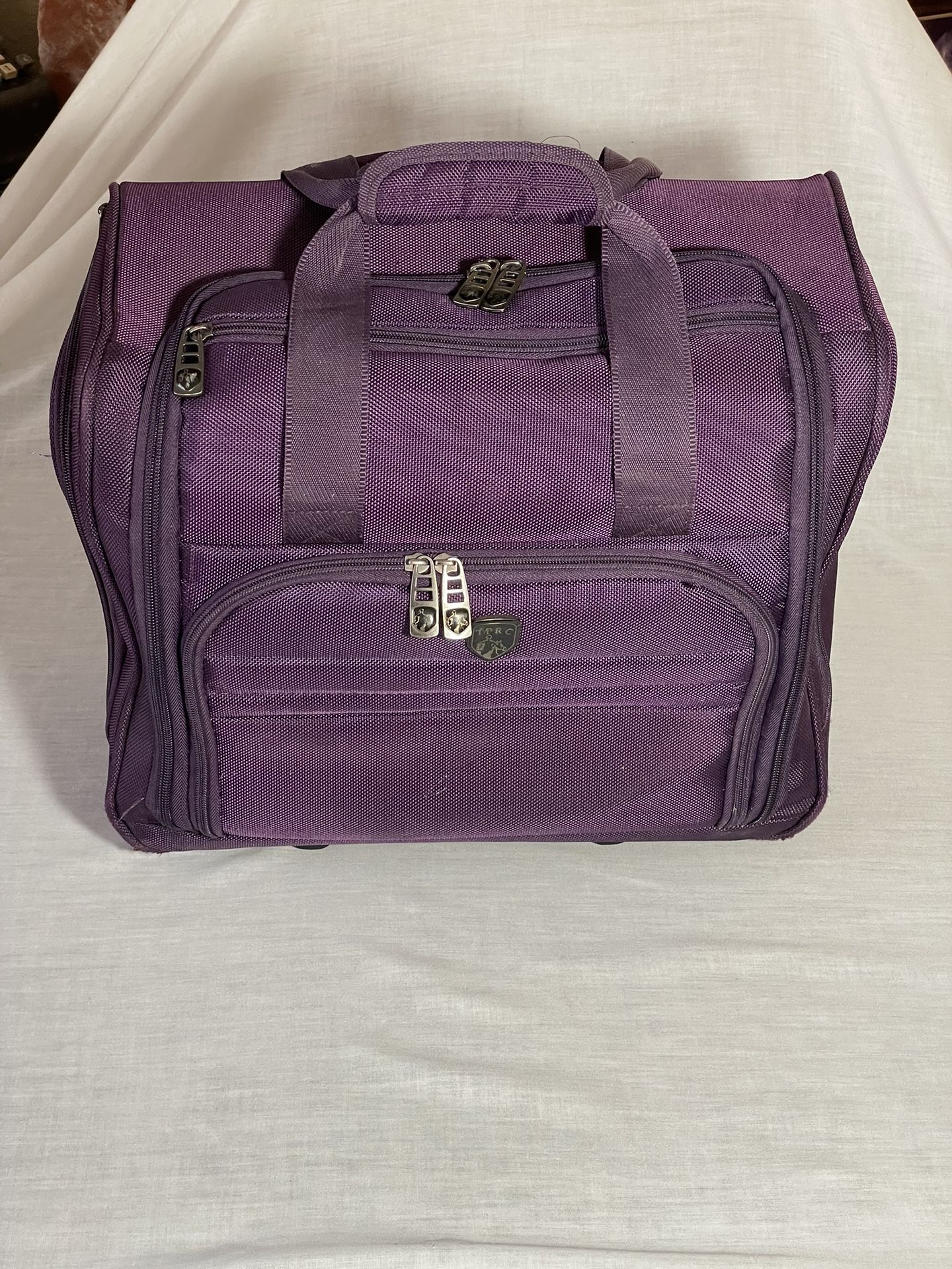 TPRC Smart Under Seat Carry-On Luggage with USB Underseater 15-Inch, Purple