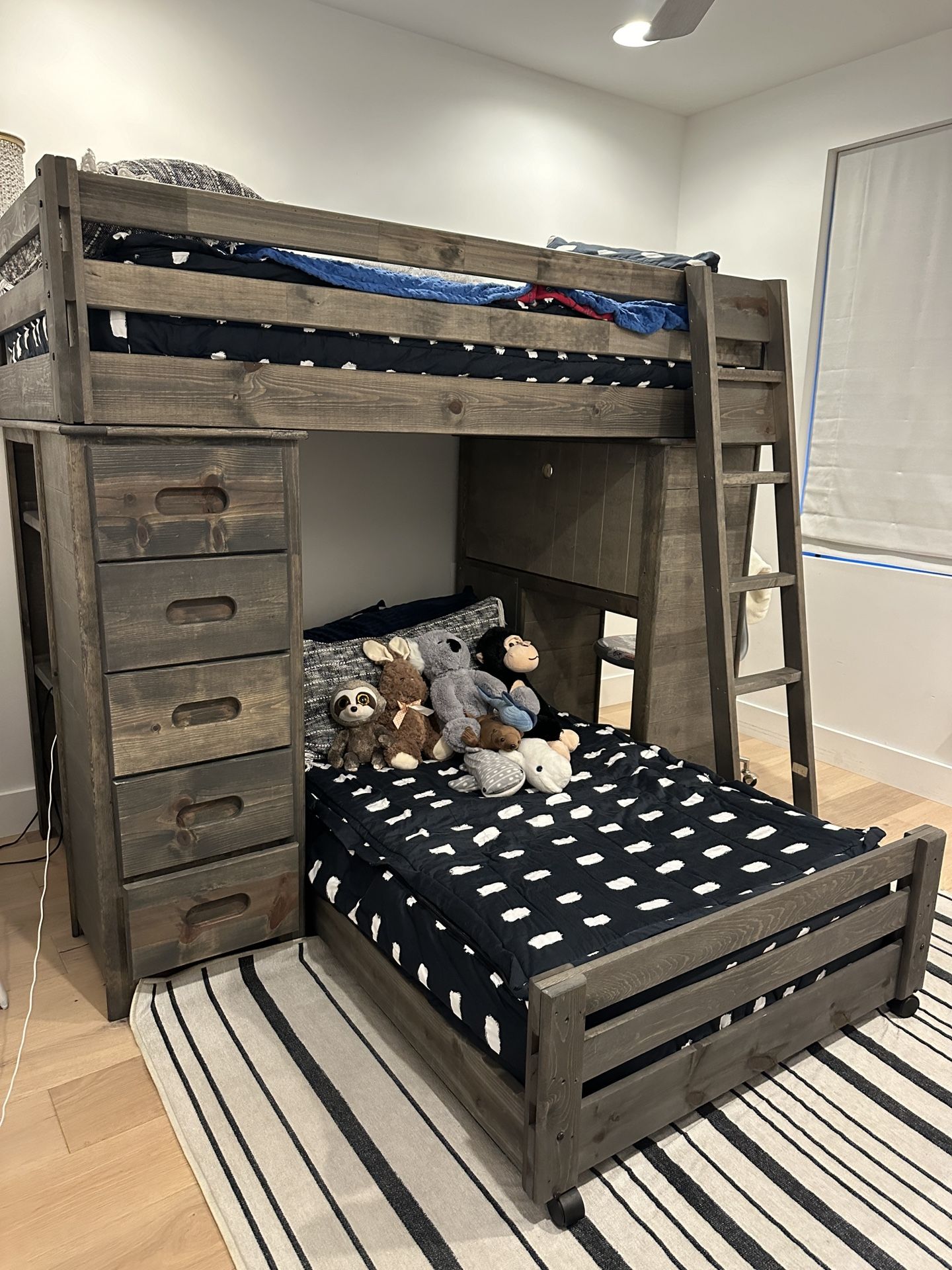 Twin Bunk Beds With Built In Desk ($100 Off If You Disassemble & Free Bedding!!)