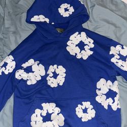 Medium Royal Blue Denim Tears Hoodie 