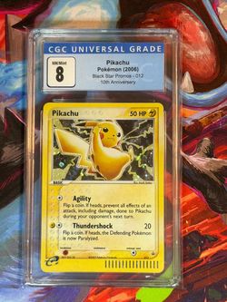 Pikachu CGC 8 NM/Mint Black Star Promo 012