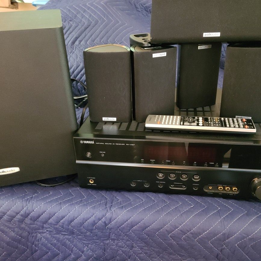 Polk Audio 5.1 Surround Stereo Yamaha Receiver