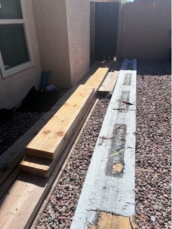 6 Wood Beam  And 1 Glued Lamb Beam ,