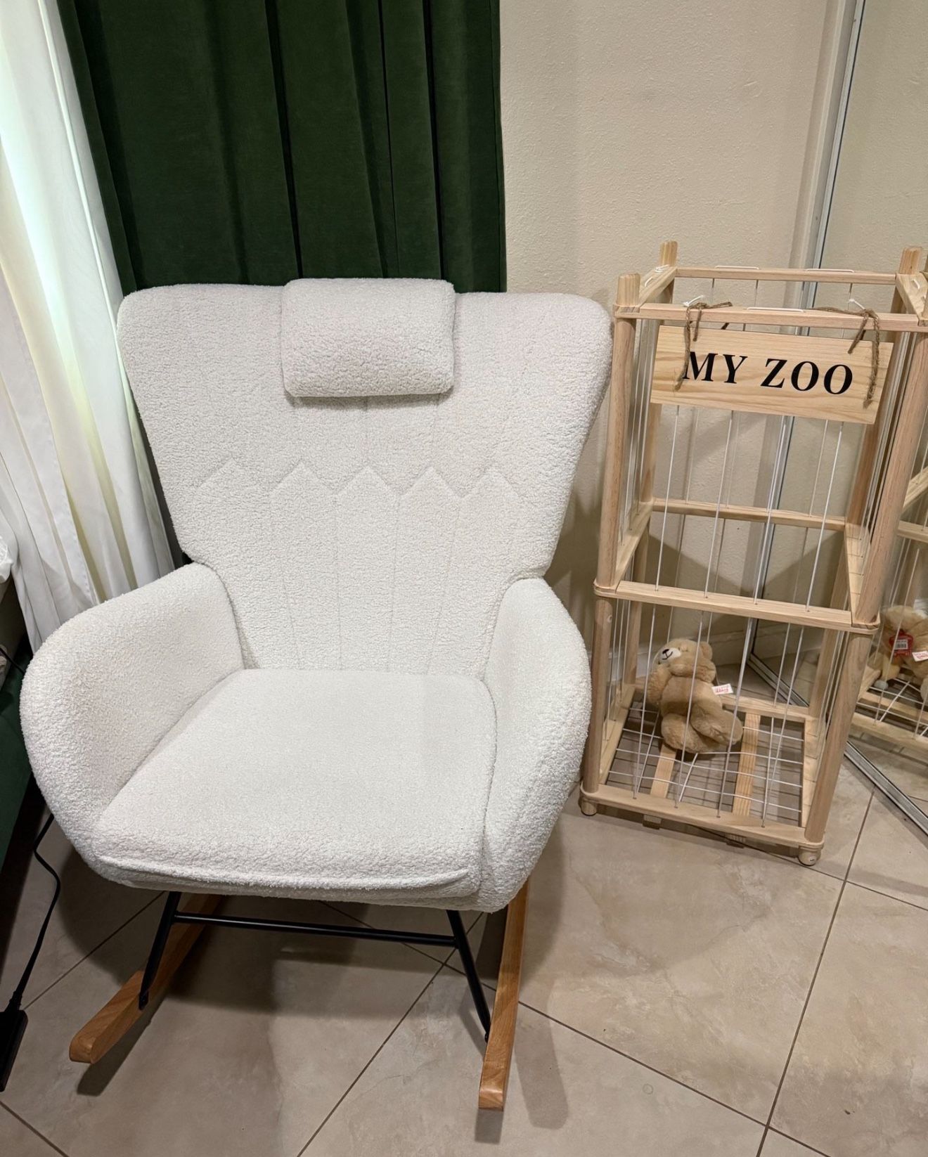 White Nursing Rocking Chair 