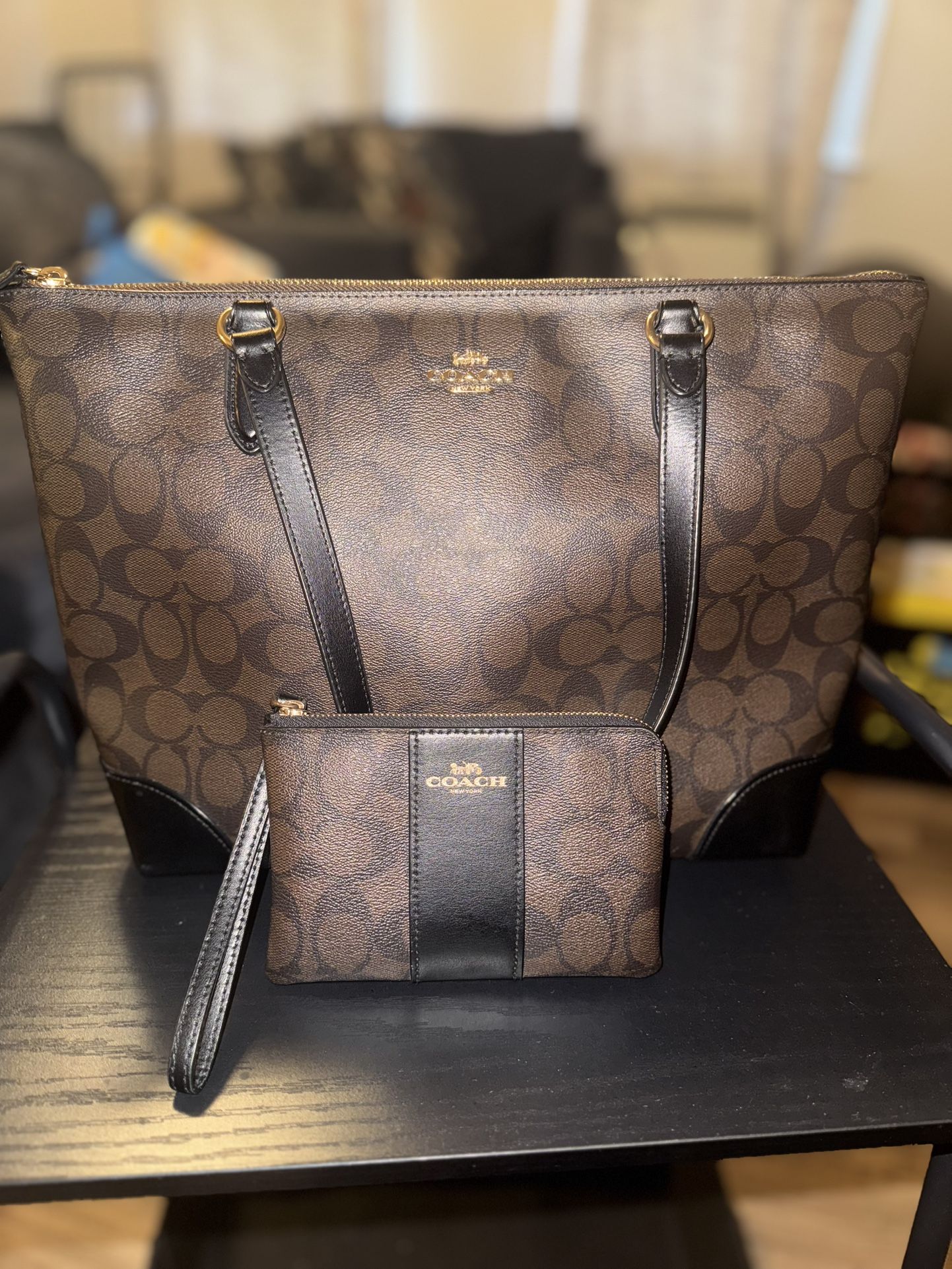 Coach Handbag and Wristlet