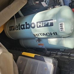 Metabo HPT EC99SM 4 Gallon Portable Electric Twin Stack Air Compressor. 
