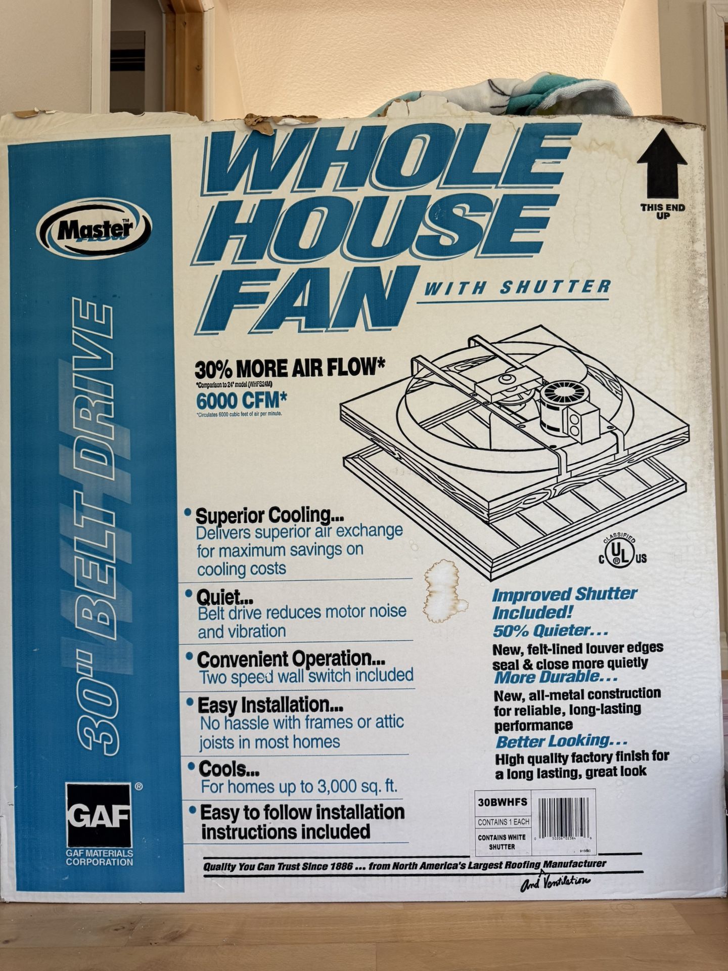 Master Flow Whole House Fan