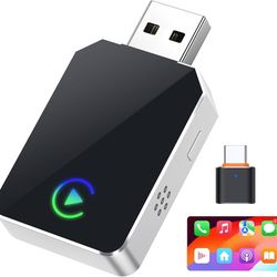 SPIRITIME Wireless CarPlay Adapter for iPhone – 5-Second Auto Connect | 1-Click Phone Swap for Families | Convert Wired to Wireless | Stable & Fast, P