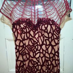 Burgundy Wine Mermaid Dress