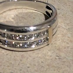 14k/925: Diamond Ring Size 10