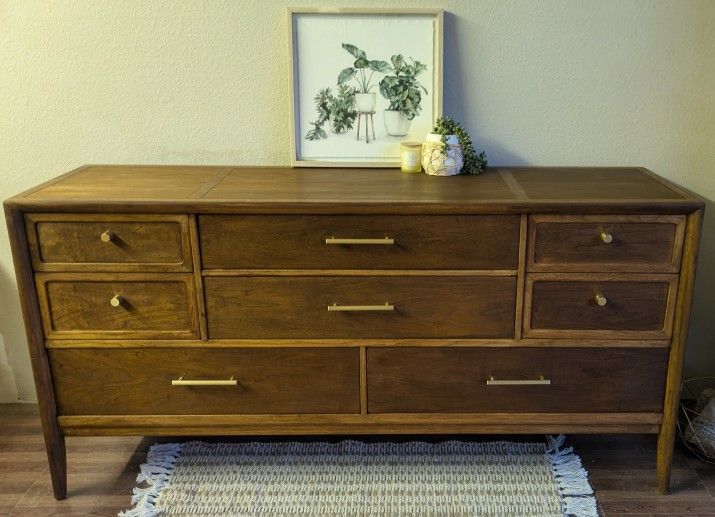 Refinished Mid Century Modern Dresser/ Credenza
