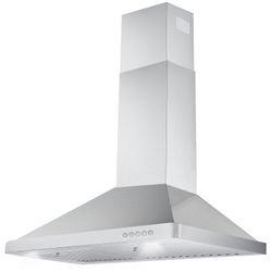 New Open Box 30" Stainless Steel Wall Mount Range Hood with Push Button Controls  - WAREHOUSE SALE