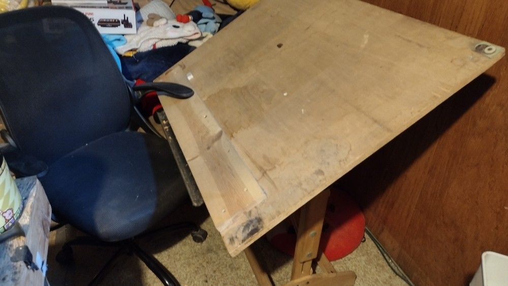 Drawing Desk And Office Chair