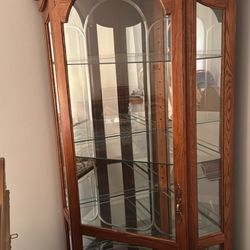 Wood Curio Cabinet 