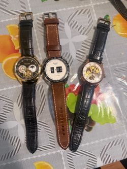 Lot of 3 Stauer Men's Watches