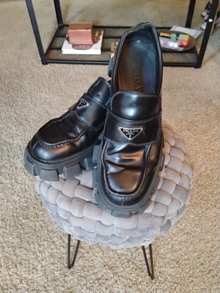 Prada Monolith Loafers