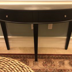Black Half Circle Console Table