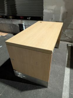 Heavy computer workstation display table with cable management holes