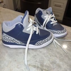 Kids Air Jordan Retro 3 Georgetown Size 9c
