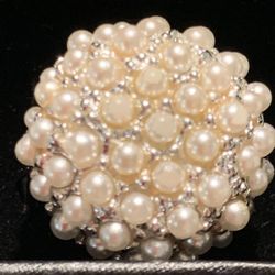 Faux Pear Cluster Ring-adjustable Size