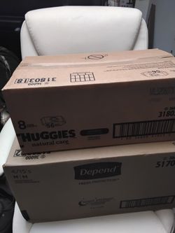 Depend Med And Huggies Whipes