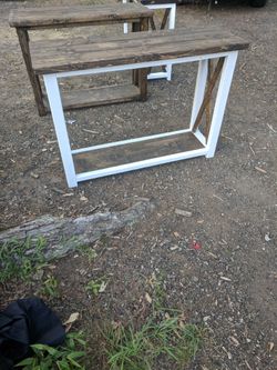 Entryway tables feshly built 2 left on sale today!