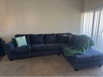 Blue sectional