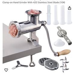  304 Stainless Steel Heavy Duty Manual Meat Grinder