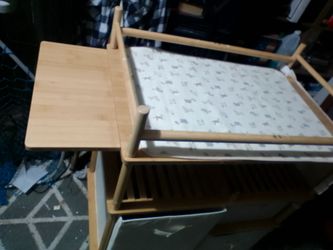 Wooden baby folding table