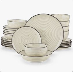 Vancasso BONBON Dinnerware Set – Beige Speckled Stoneware
