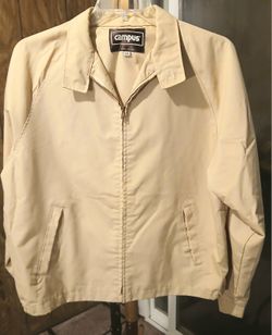 Vintage Classic 1970's Campus Harrington Rockabilly Jacket - Beige XXL