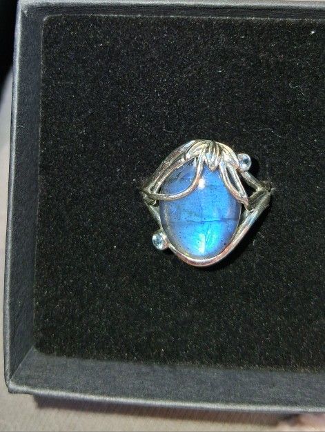 Labradorite GEMSTONE Silver Ring 
