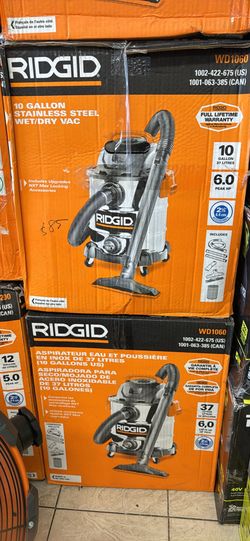 Ridgid 10 gallon stainless steel vacuum