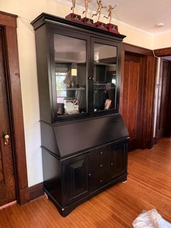 Pottery barn, black hutch