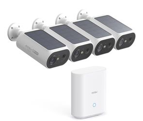 aosu Solar Security Cameras Wireless Outdoor, 2Mins DIY Installation, No Subscription Required Cameras for Home Security System, Local Storage, 2K Col