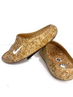 Nike ReactX Rejuven8 Slide QS Straw Faux Fur - Men's Size 8 - New