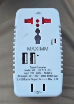 MAXIMM Travel Converter Model UK 511 - 2U