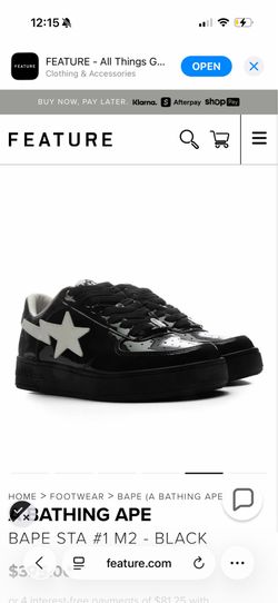 A BATHING APE BAPE STA #1 M2 - BLACK