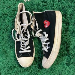 CDG converse High Black Size 9 Mens 11 Womens
