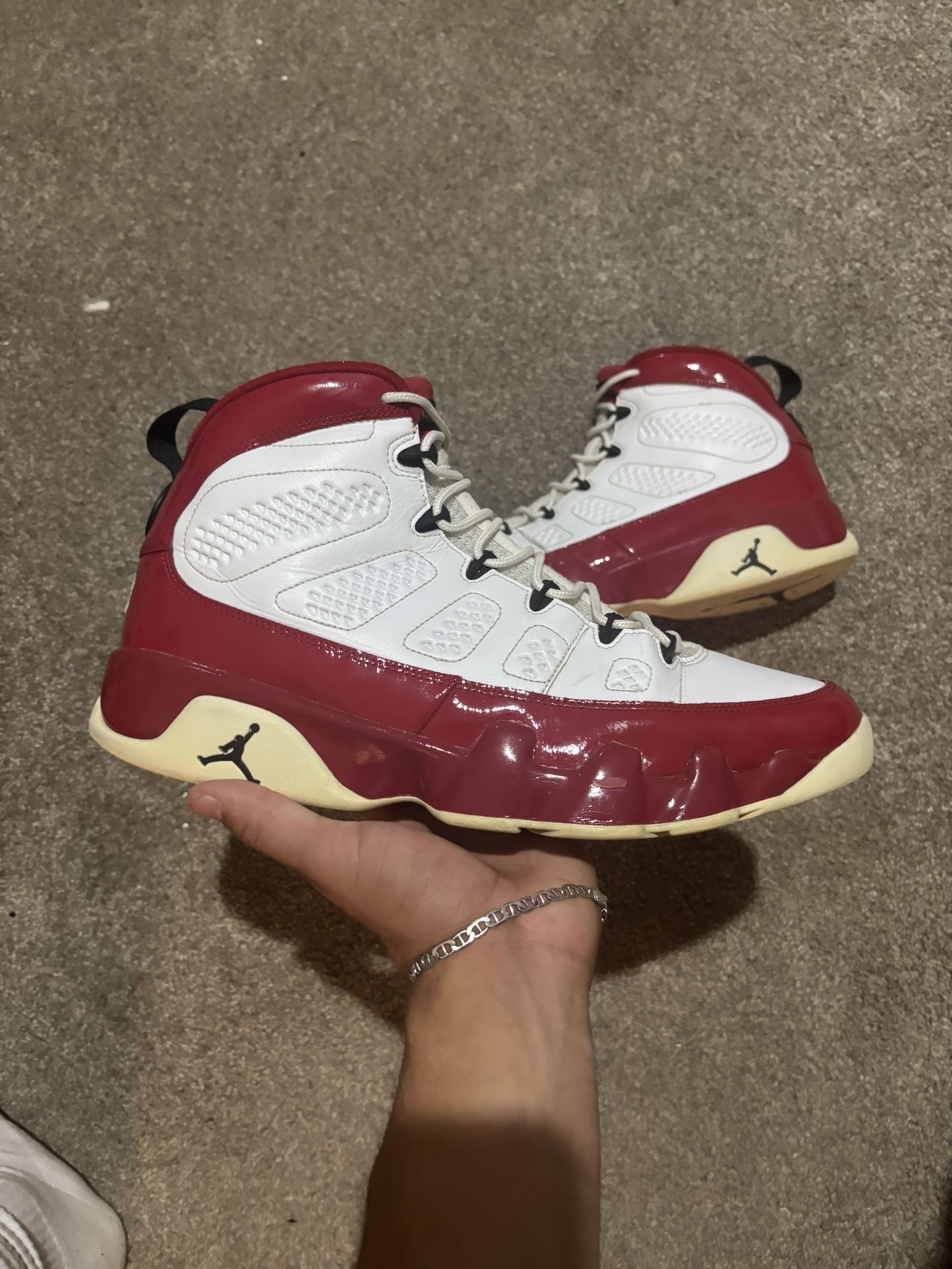 Jordan 9 Retro ‘white Gym Red’ Size 13