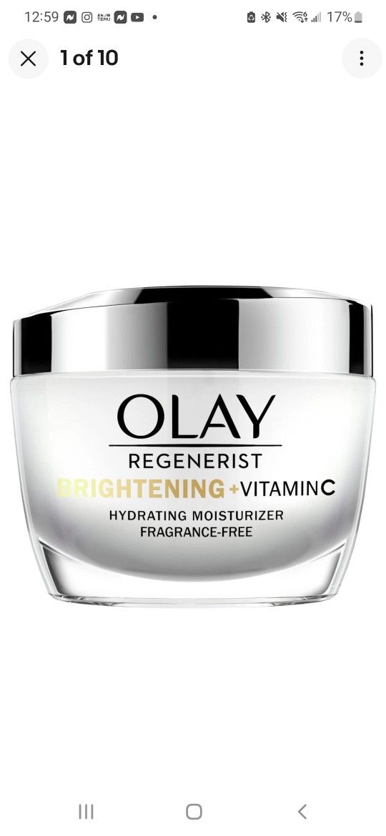 OLAY Regenerist Brightening Vitamin C Face Moisturizer 1.7oz Hydrating Cream