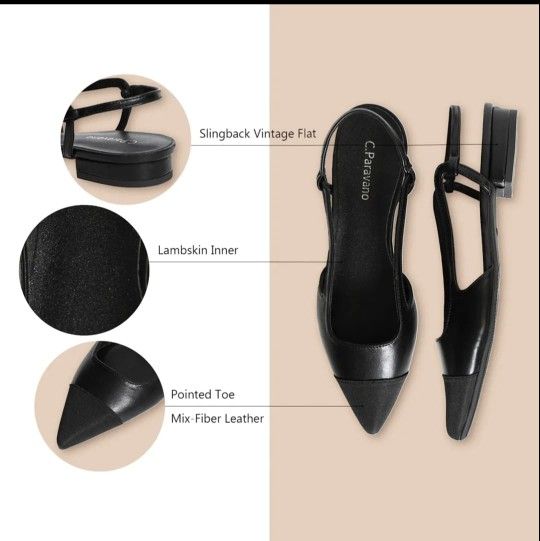 Sleek Slingback Flats (Freya)