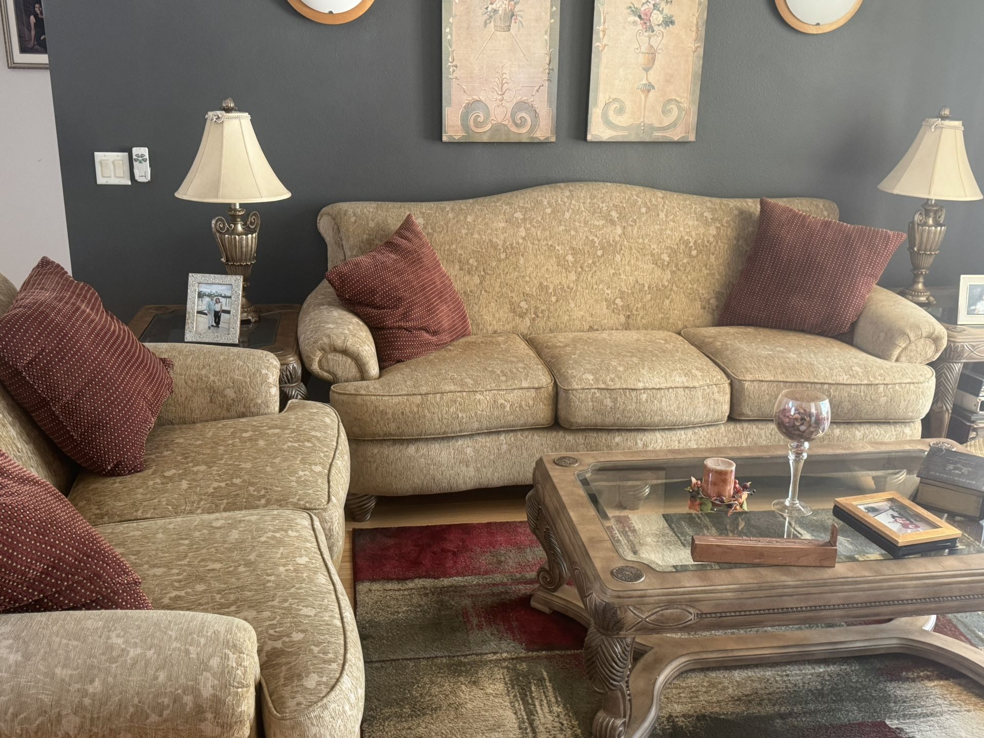 Sofa and loveseat