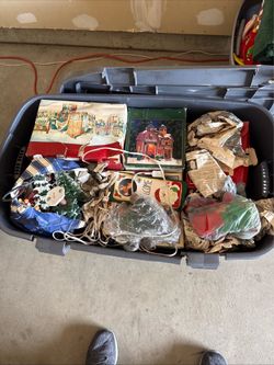 Christmas tub full of village