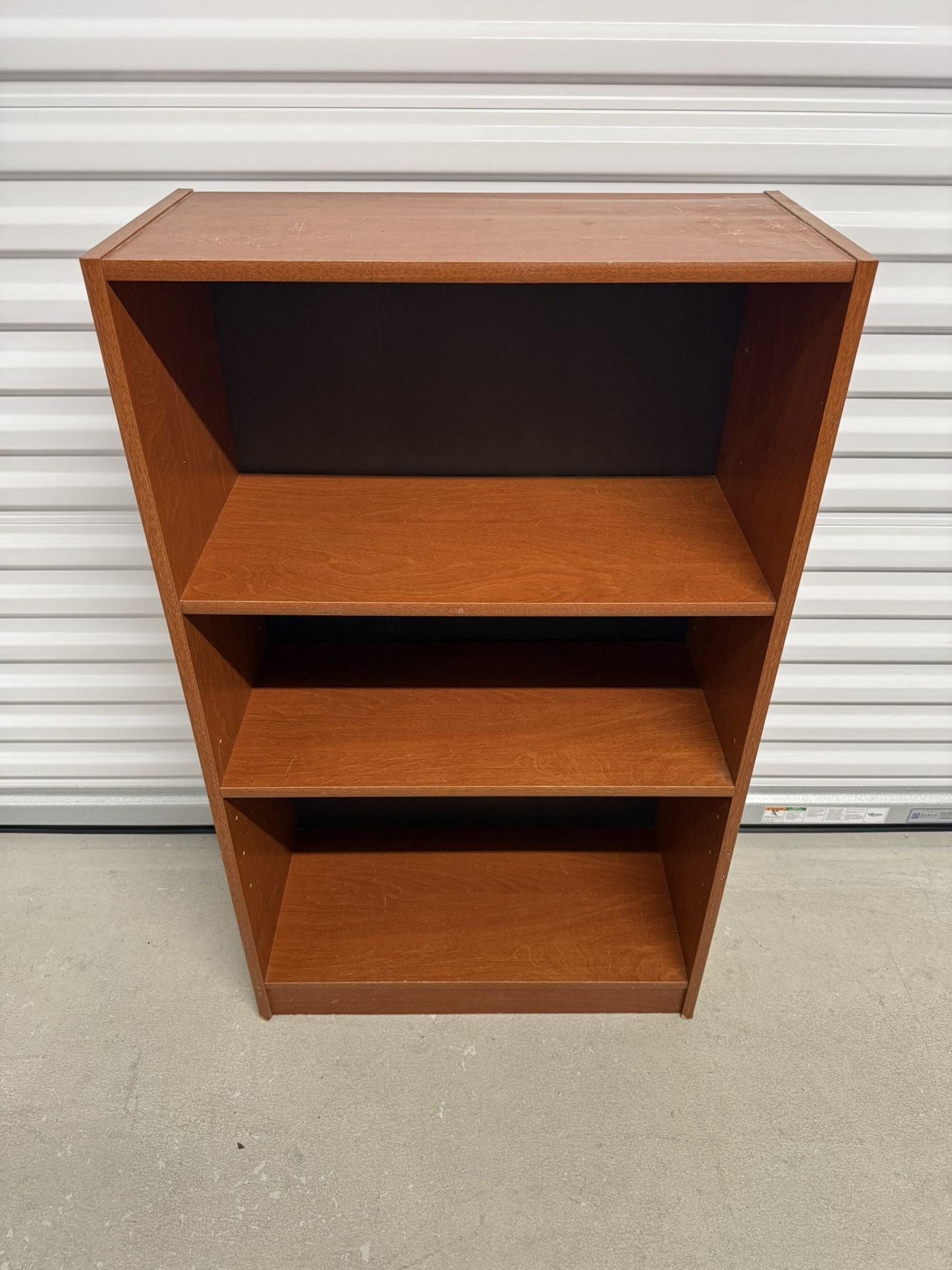 Wooden Three Shelf Bookcase (3.5 Ft Tall)
