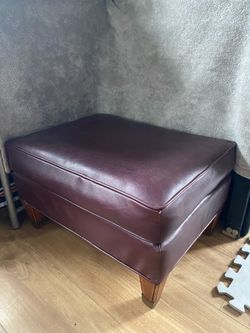 Burgundy Ottoman
