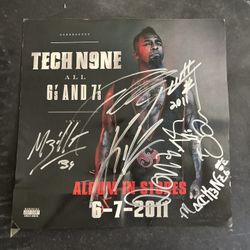 Autographed Tech N9ne Poster
